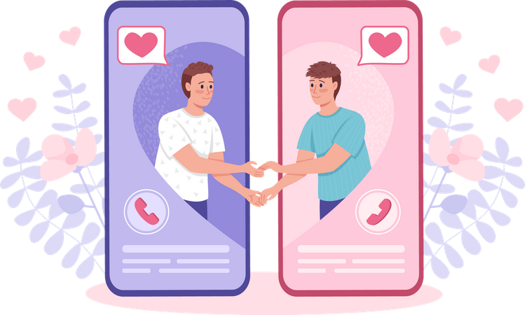 Gay dating app  Illustration