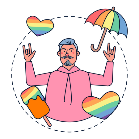 Homme gay  Illustration