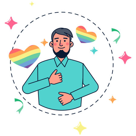 Gay man  Illustration