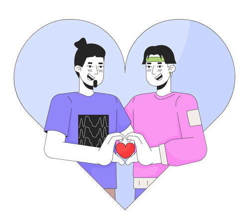 Gay men meeting soulmate 14 february  Illustration