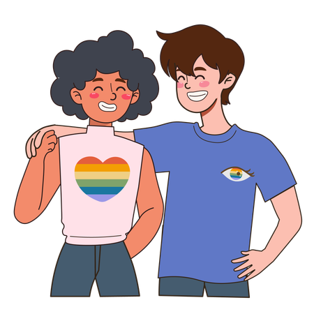 Gay pertenece a la comunidad lgbtq  Ilustración