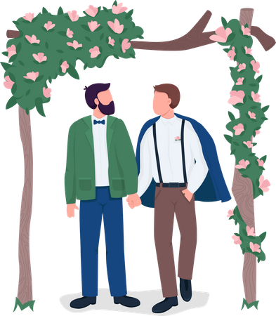 Gay wedding Illustration