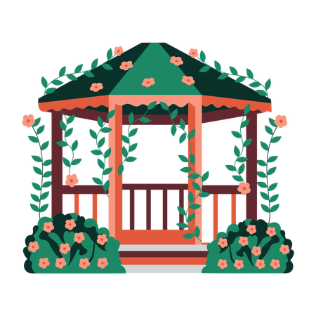 ガゼボ  イラスト