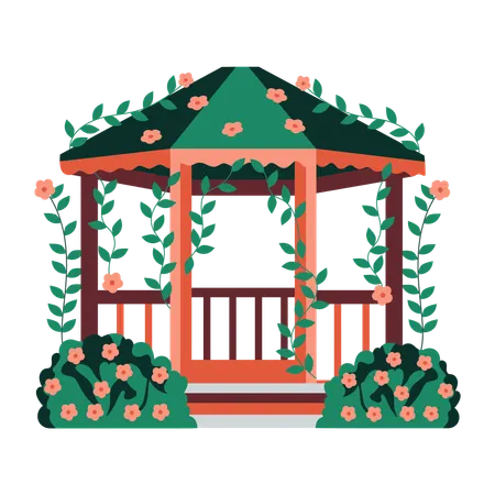 ガゼボ  イラスト