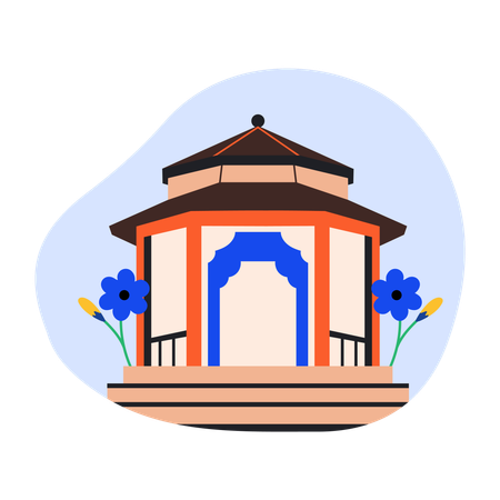 Gazebo decorativo  Ilustração