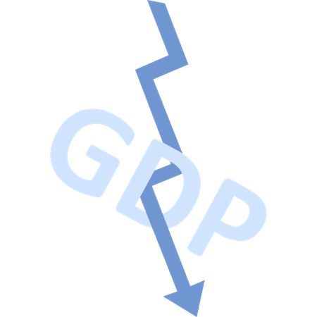 GDP Decline  Illustration