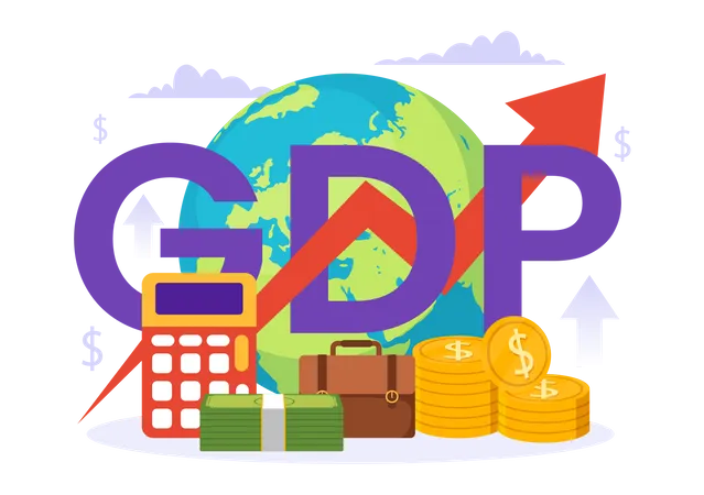 GDP growth calculation  Illustration