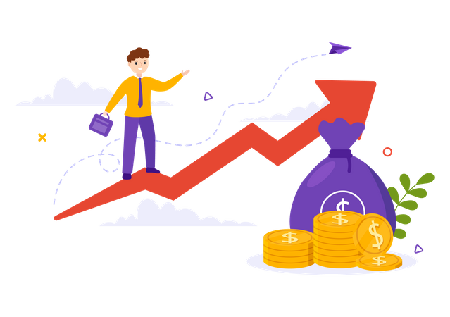 GDP or Gross Domestic Product  Illustration