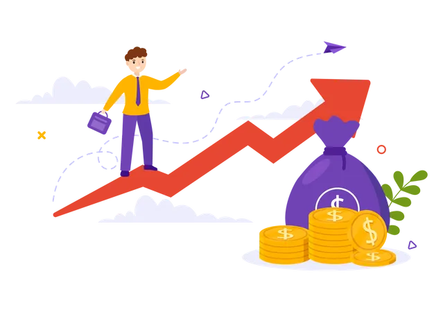 GDP or Gross Domestic Product  Illustration