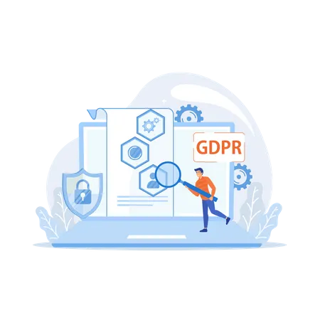 GDPR and cyber security  Illustration