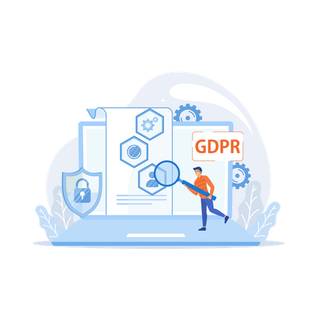 GDPR and cyber security  Illustration