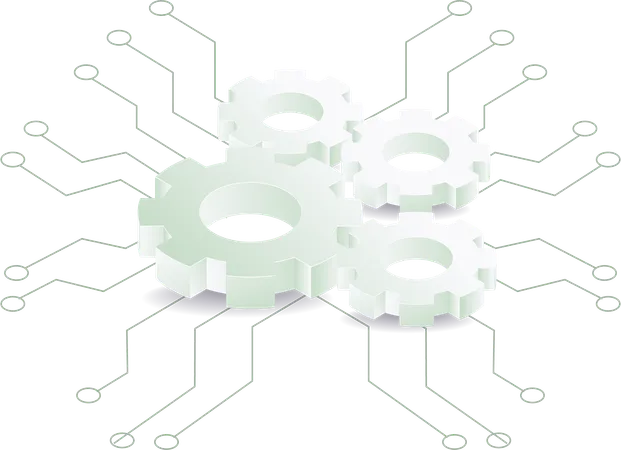 Gear rotation network  Illustration