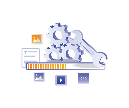 Gear the app update data maintenance process  Illustration