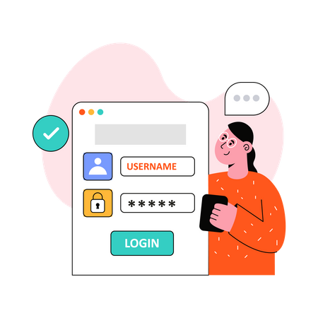 Login eingeben  Illustration
