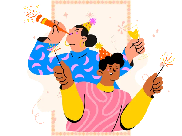 Geburtstagsfeier  Illustration