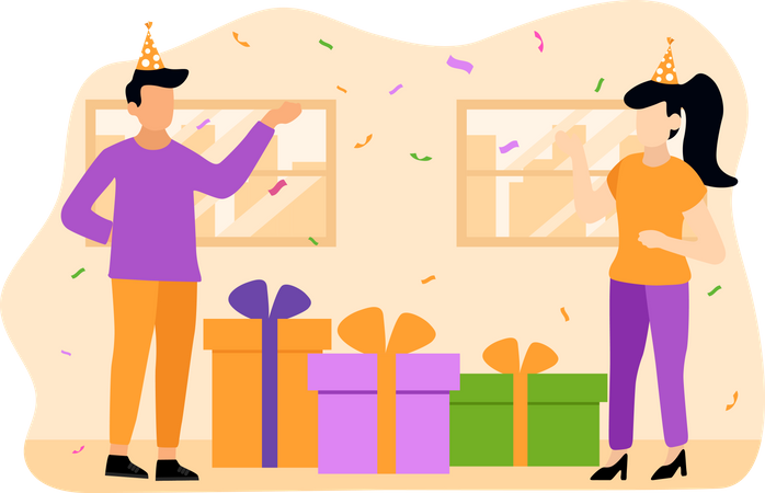 Geburtstagsgeschenke  Illustration