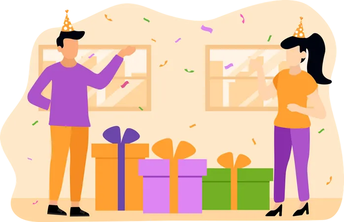 Geburtstagsgeschenke  Illustration