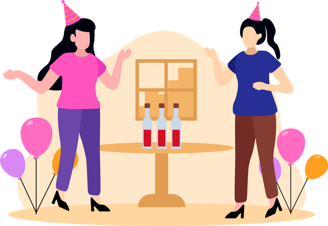 Geburtstag feiern  Illustration