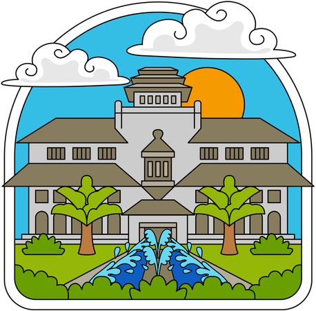 Gedung Sate Bandung  Illustration