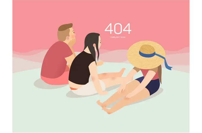 Wegen Fehler 404 zum Picknick gehen  Illustration