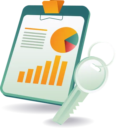 Geheimer Schlüssel zur Managementanalyse  Illustration