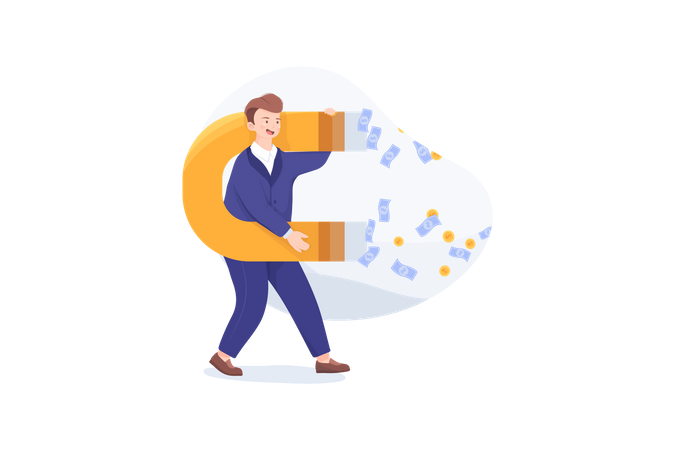Geld anziehen  Illustration