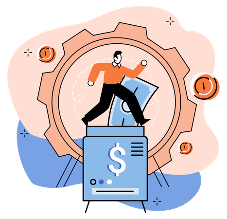 Geld Management  Illustration