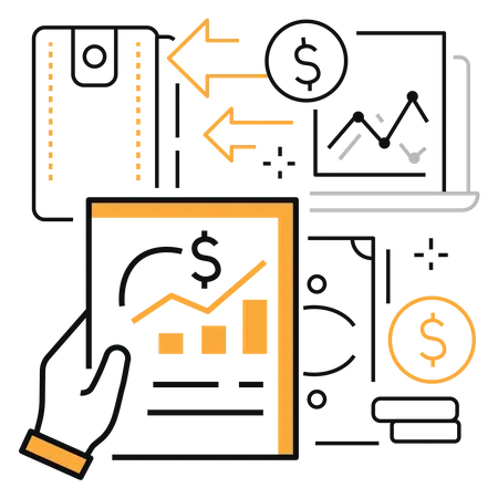 Geld Management  Illustration