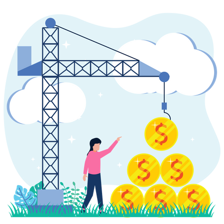 Geld Management  Illustration