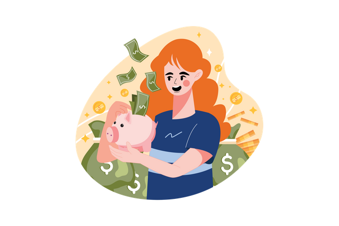 Geld sparen  Illustration