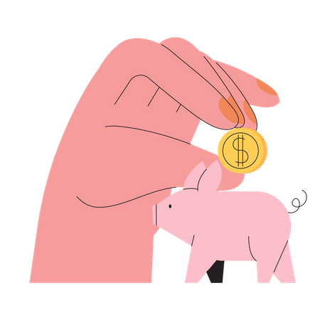 Geld sparen  Illustration