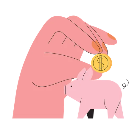 Geld sparen  Illustration