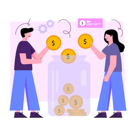 Geld sparen  Illustration