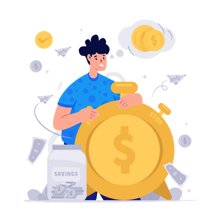 Geld sparen  Illustration