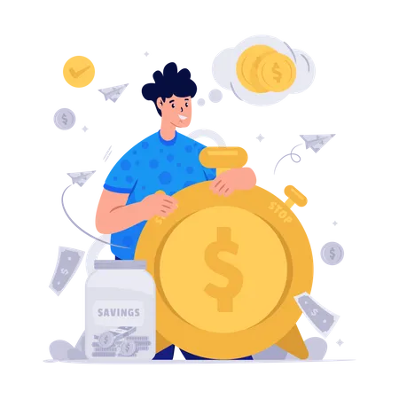 Geld sparen  Illustration