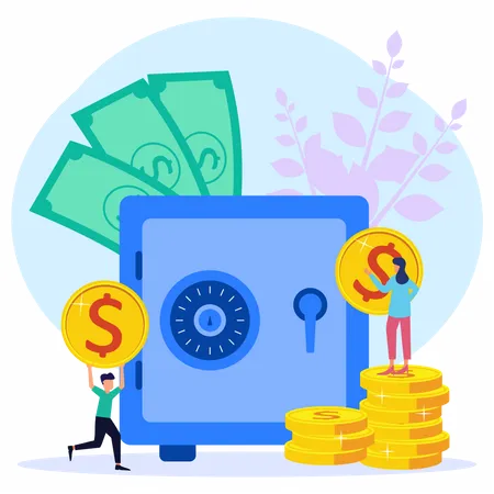 Geld sparen  Illustration