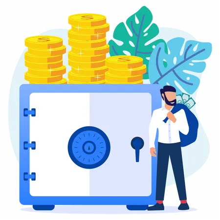 Geld sparen  Illustration