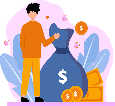 Geld sparen  Illustration