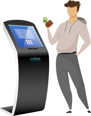Benutzer des Geldautomaten  Illustration