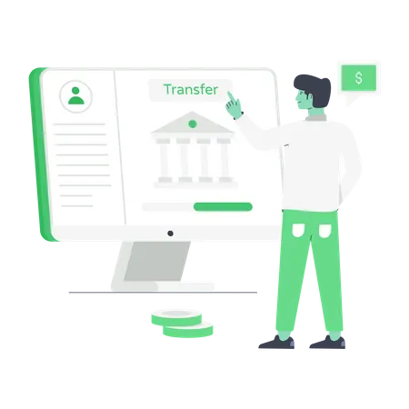 Geldtransfer  Illustration