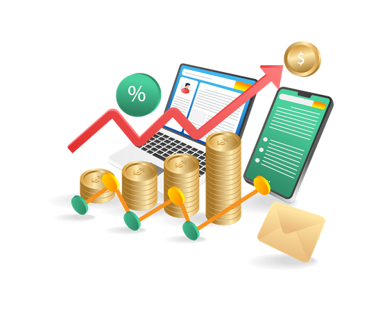 Geld Management  Illustration