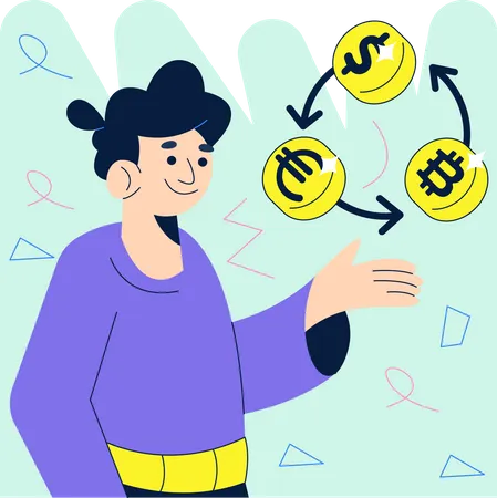 Geldwechsel  Illustration