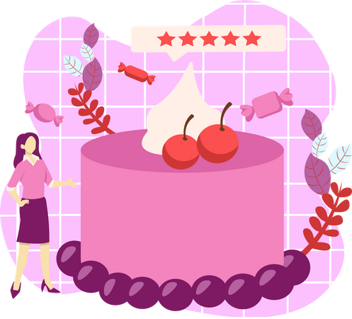 Gelee-Kuchen  Illustration