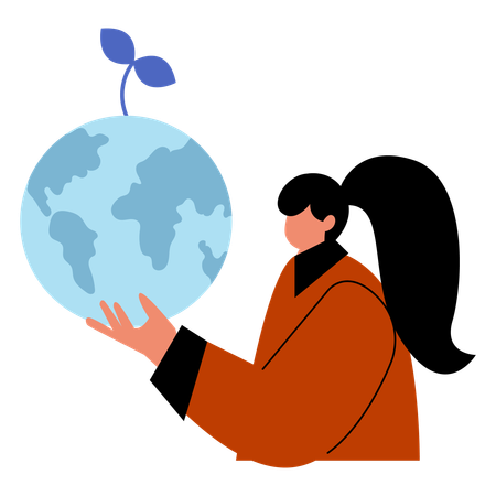 Gemeinsam für einen nachhaltigen Planeten  Illustration