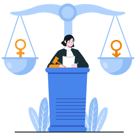 Gender Equality in Law  Illustration