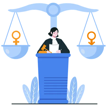 Gender Equality in Law  Illustration