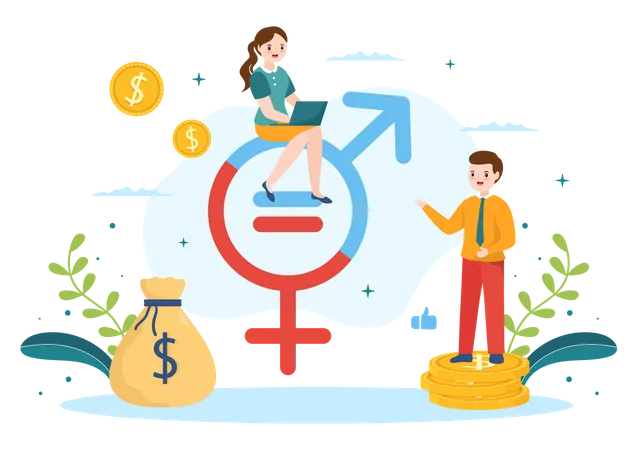 Gender Pay Gap  Illustration