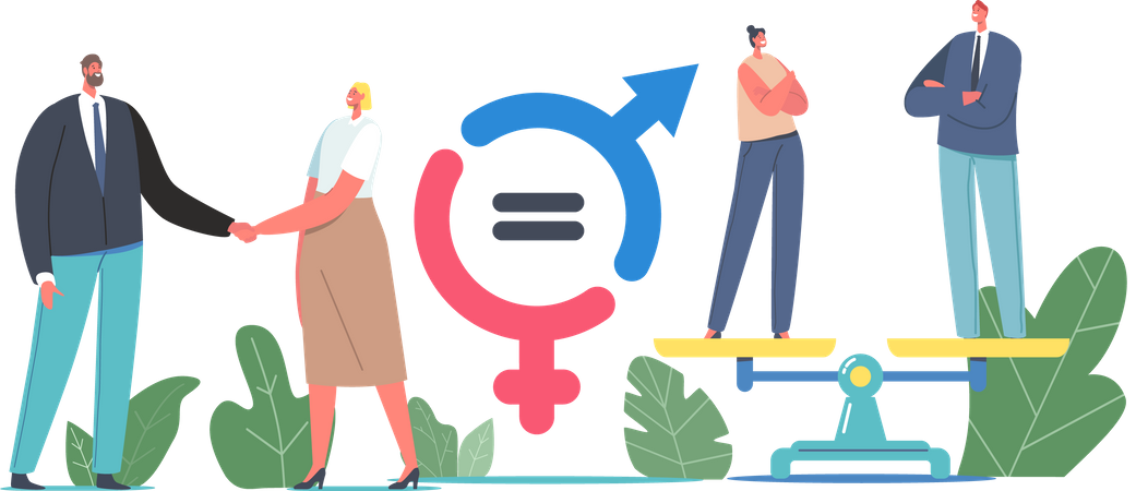 Gender Sex Equality and Balance Illustration