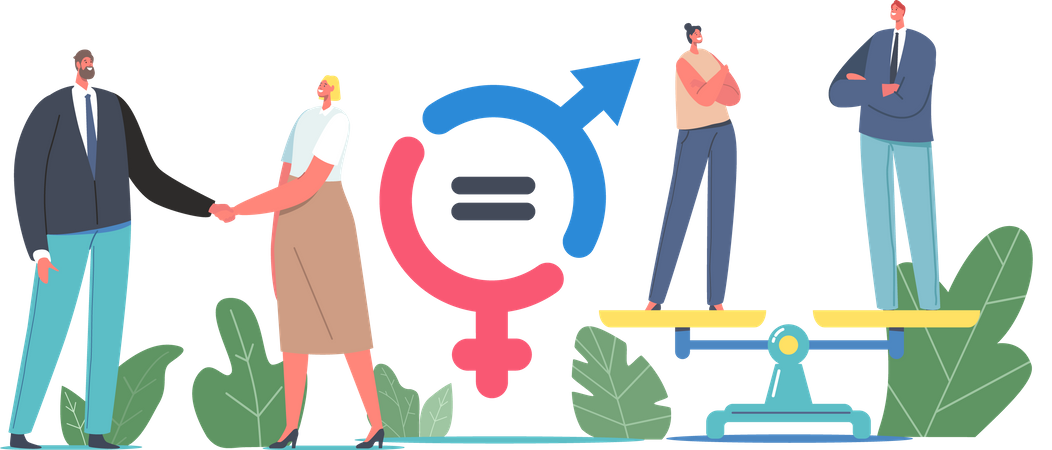 Gender Sex Equality and Balance  Illustration