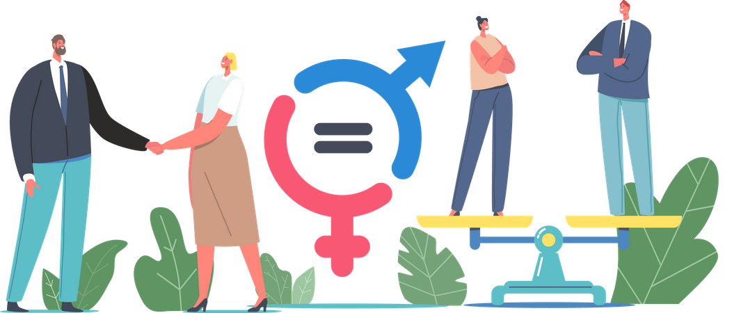 Gender Sex Equality and Balance  Illustration